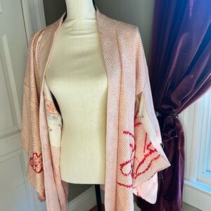 Vintage Japanese Kimono, double sided, with a hand sleeves